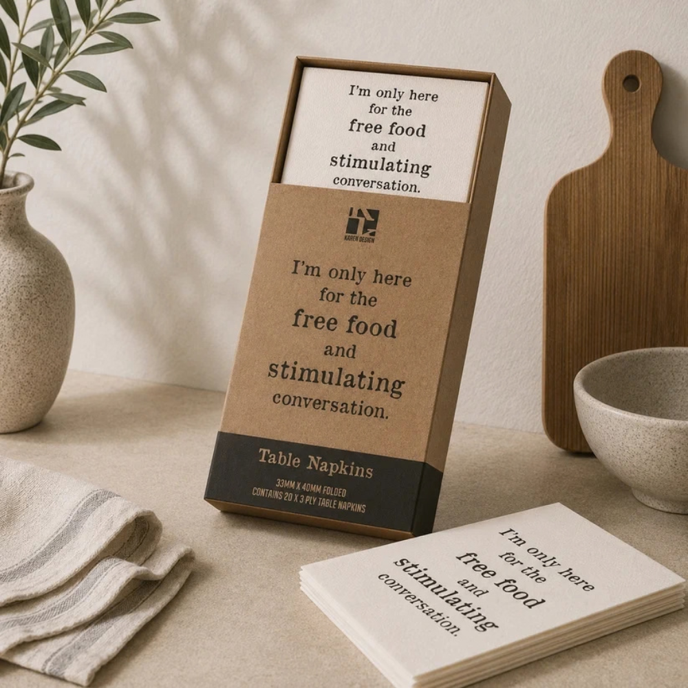 Karen Design Paper Napkins Only Here For The Food