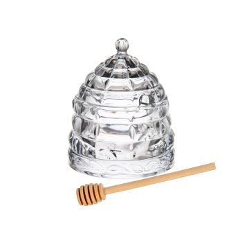 Pure Reece Glass Honey Jar with Dipper