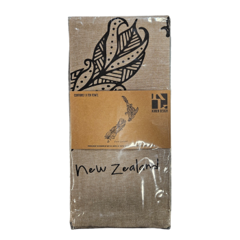 Karen Design Tea Towel Natural NZ Map