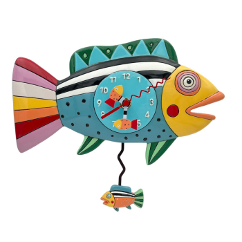 Allen Designs Rainbow Fish Pendulum Clock