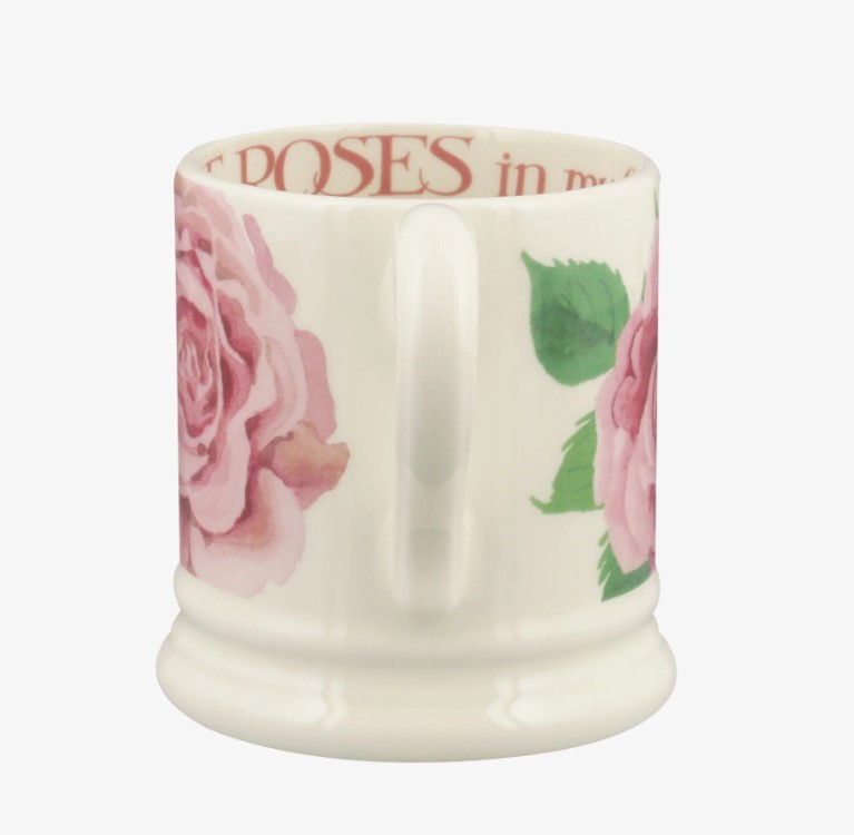 Roses All My Life Half Pint Mug Handle Side