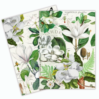 Michel Design Works Magnolia Petals Tea Towel Set of 2