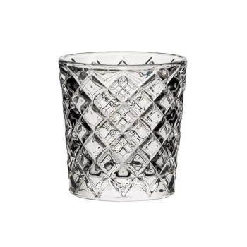 Utopia Criss Cross Votive Clear Candle Holder