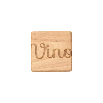 T&G Hevea Wood Coaster Vino