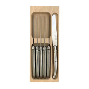 André Verdier Laguiole Debutant Table Knife Set of 6 Stainless Steel