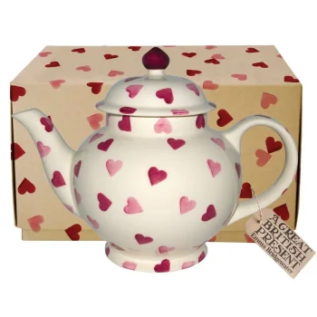 Emma Bridgewater Pink Hearts 4 Mug Teapot 1.2L