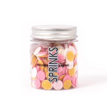 Sprinks Wafer Decorations Pink, White & Gold 9g