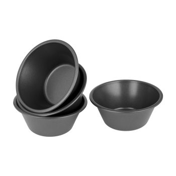 Bakemaster Non-Stick Round Deep Pie Dish 16cm Set of 4