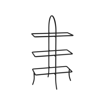 Athena Rectangular Platter 3 Tier Stand Black