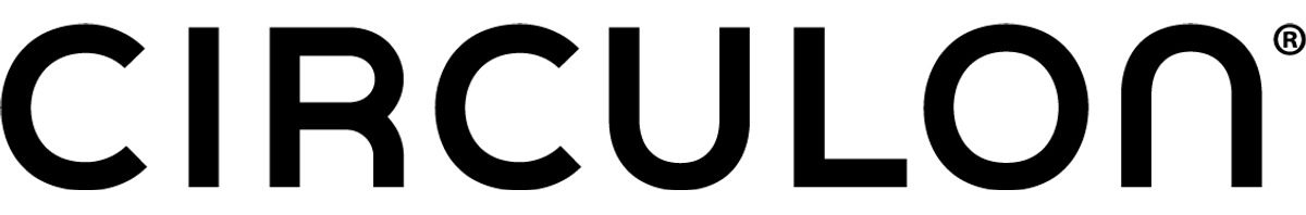 Circulon logo. Black font on a white background.