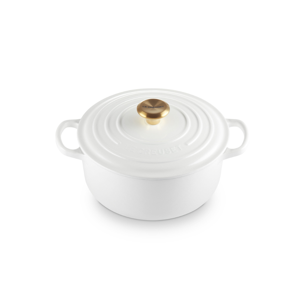 Le Creuset Cast Iron Casserole 20cm White