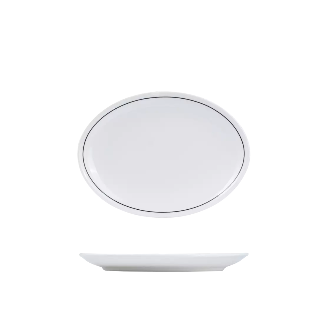 RPOP26-BK Oval Coupe Plate