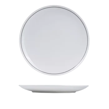 Rak Porcelain Princeton Black Round Coupe Plate (6 Sizes)
