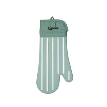 Cuisena Silicone & Fabric Oven Glove Green Stripe
