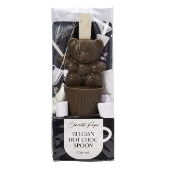 Charlotte Piper Belgian Hot Chocolate Milk Teddy Bear Spoon