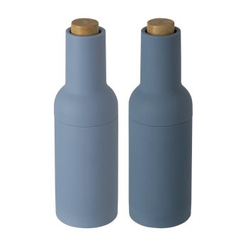 Wilkie Brothers Electric Gravity Salt & Pepper Mill Set Blue Slate