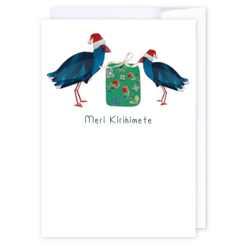 i candy Card Kiwi Christmas - Meri Kirihimete Pukekos