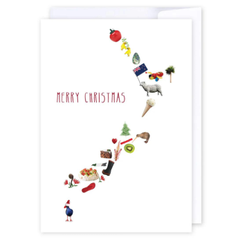 i candy Card Kiwi Christmas - Christmas Kiwiana Map