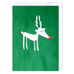 i candy Card Christmas - Green Rudolph