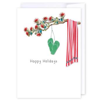 i candy Card Kiwi Christmas - Happy Holiday Jandals