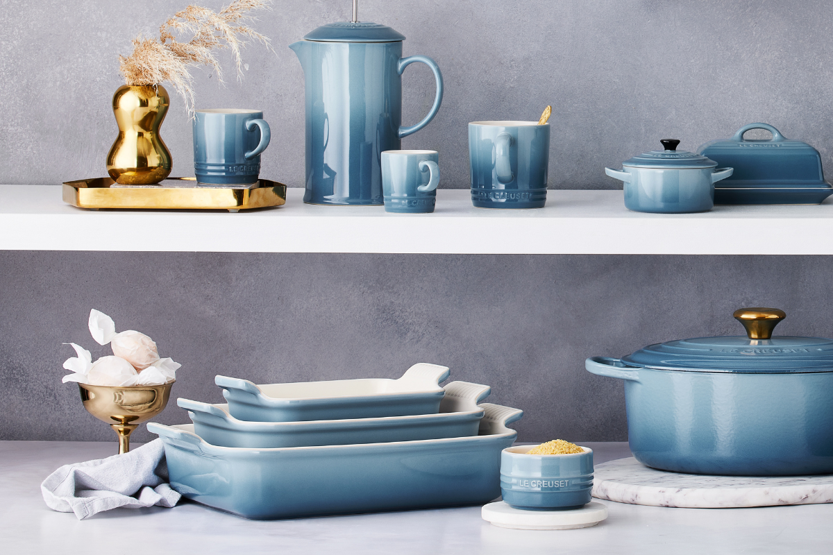 Stoneware Rectangular Dish Chambray LS (2)