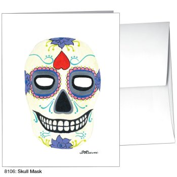 Skull Mask Blank - Card