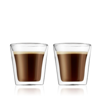 Bodum Double Wall Glass Canteen 100ml Set of 2