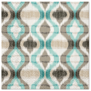 PAW Decor Lunch Napkins 33cm African Vibe Turquoise Pack of 20