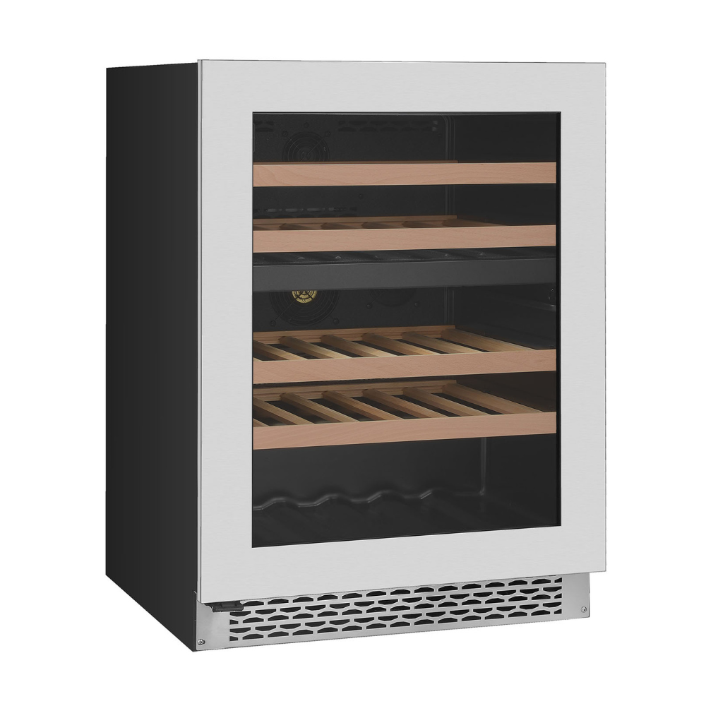 Award Advance Series Undercounter Dual Zone Wine Cabinet Stainless Steel 60cm