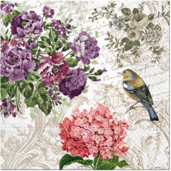 PAW Decor Lunch Napkins 33cm Charming Garden Pack of 20