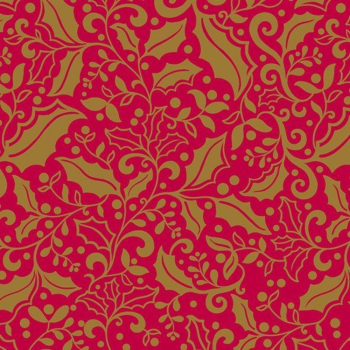 IHR Cocktail Napkin Christmas Sparkle Red & Gold