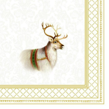 IHR Lunch Napkin Classic Christmas Reindeer