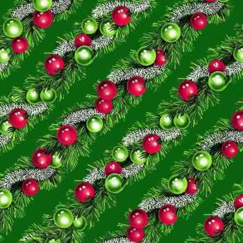 IHR Lunch Napkin Christmas Garland Green