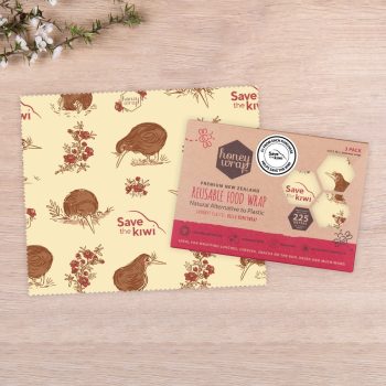 Honeywrap Reusable Food Wraps Save the Kiwi (2 Sizes)