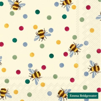 IHR Lunch Napkin Bumble Bee & Polka Dots Emma Bridgewater