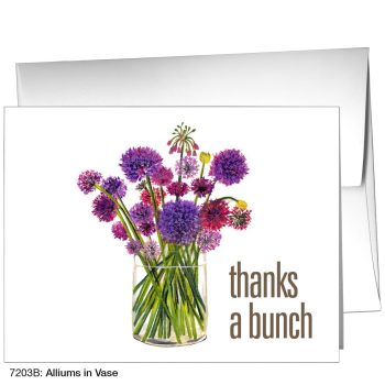 Alliums in Vase Thanks a Bunch - Card