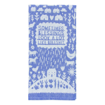 Blue Q Novelty Tea Towel 'Blessings Bullsh*t'