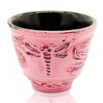Dragonfly Pink Cast Iron Teacup