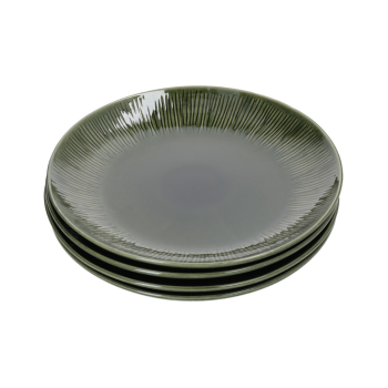 Mikasa Jardin Stoneware 4 Piece Dinner Plate Set 27cm Green