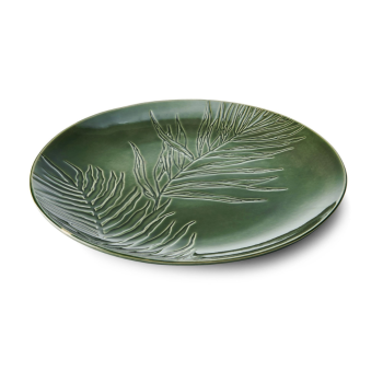 Mikasa Jardin Round Stoneware Serving Platter 35cm Green