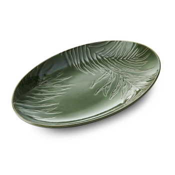 Mikasa Jardin Oval Stoneware Serving Platter 36cm Green
