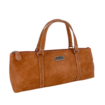 Sachi Insulated Wine Purse Faux Leather Tan