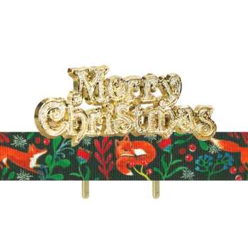 Anniversary House Festive Merry Christmas Woodland Green Ribbon Kit