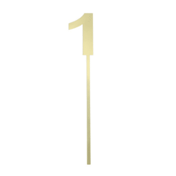 GoBake Acrylic Small Mirror Cake Topper Gold 1