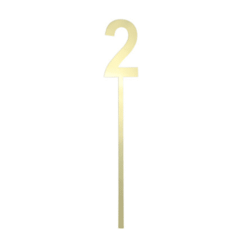 GoBake Acrylic Small Mirror Cake Topper Gold 2