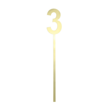 GoBake Acrylic Small Mirror Cake Topper Gold 3