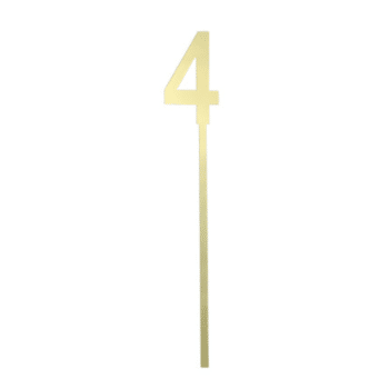 GoBake Acrylic Small Mirror Cake Topper Gold 4
