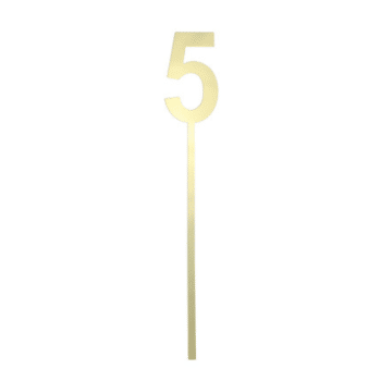GoBake Acrylic Small Mirror Cake Topper Gold 5