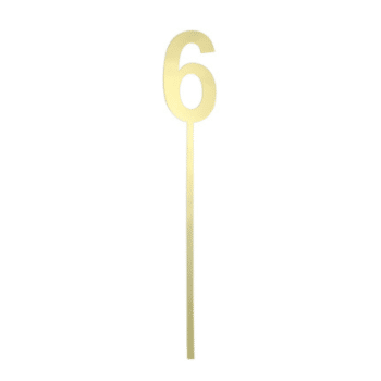 GoBake Acrylic Small Mirror Cake Topper Gold 6
