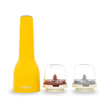 FinaMill USB Rechargeable Starter Pack Pepper Mill & Spice Grinder Canary Matte